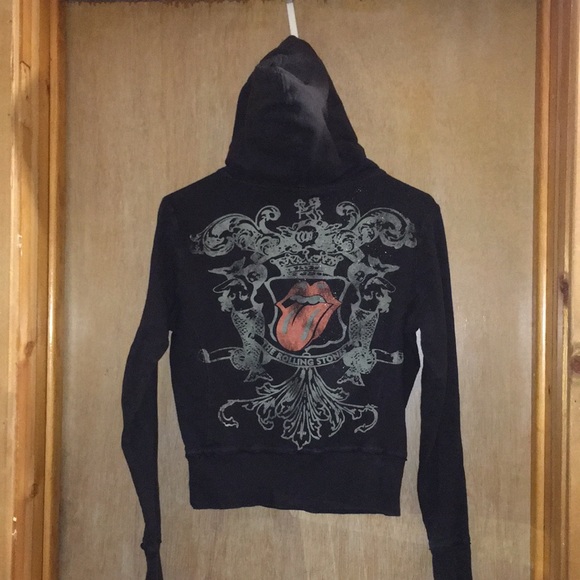 EUC Distressed Rolling Stones hoodie size XS - Picture 5 of 11